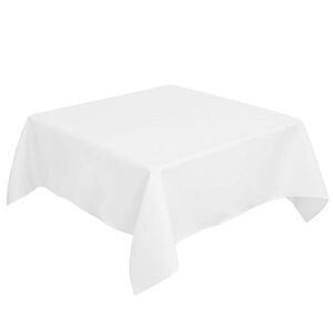 Polyester Tablecloth Spillproof 55x55 Inches Snow White
